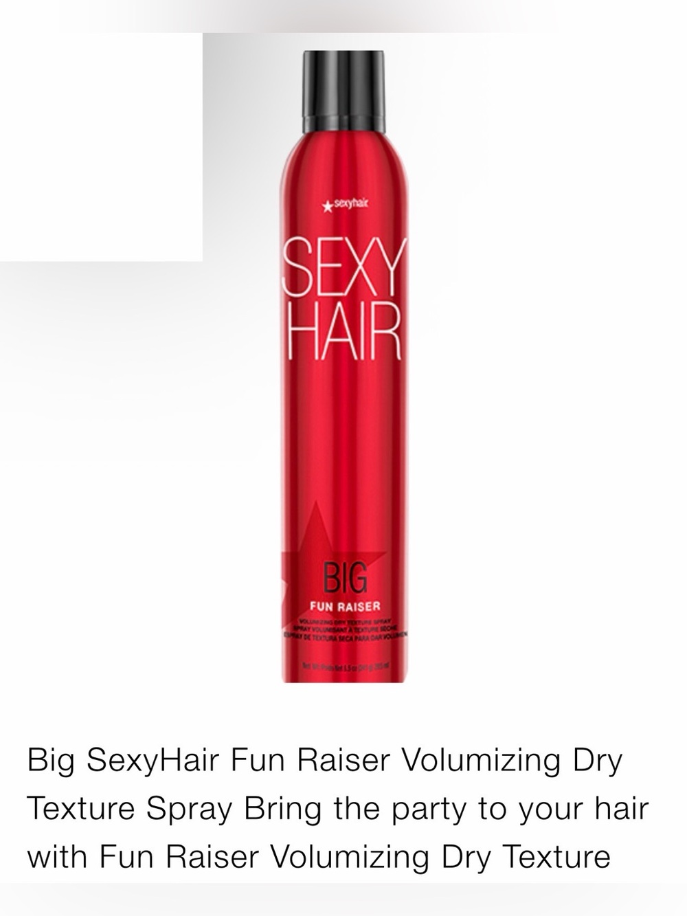 BIG sexy hair Big Fun Raiser Volumizing Dry Texture Spray - 8.5 oz NWT
